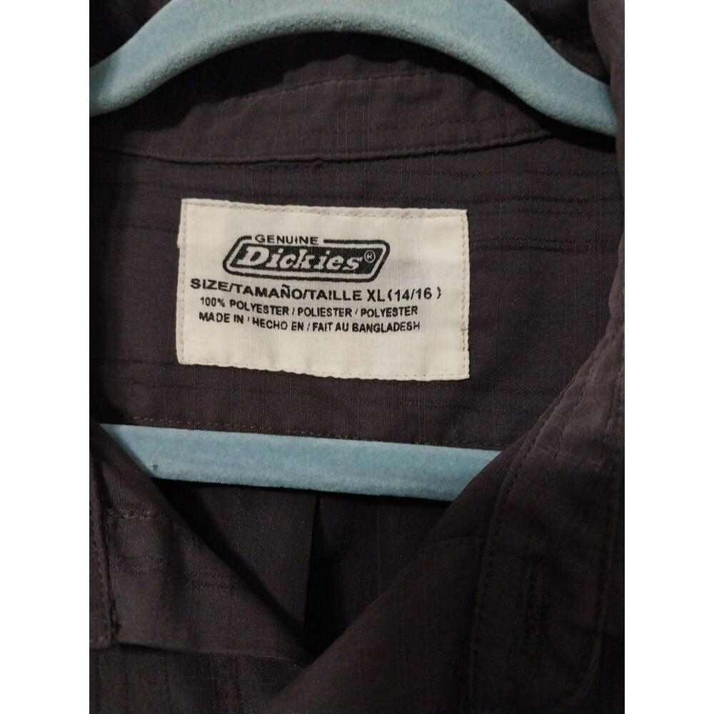 Dickies Women's Work Shirt Button Up Pocket Style 286753 Brown Size XL - Picture 3 of 5